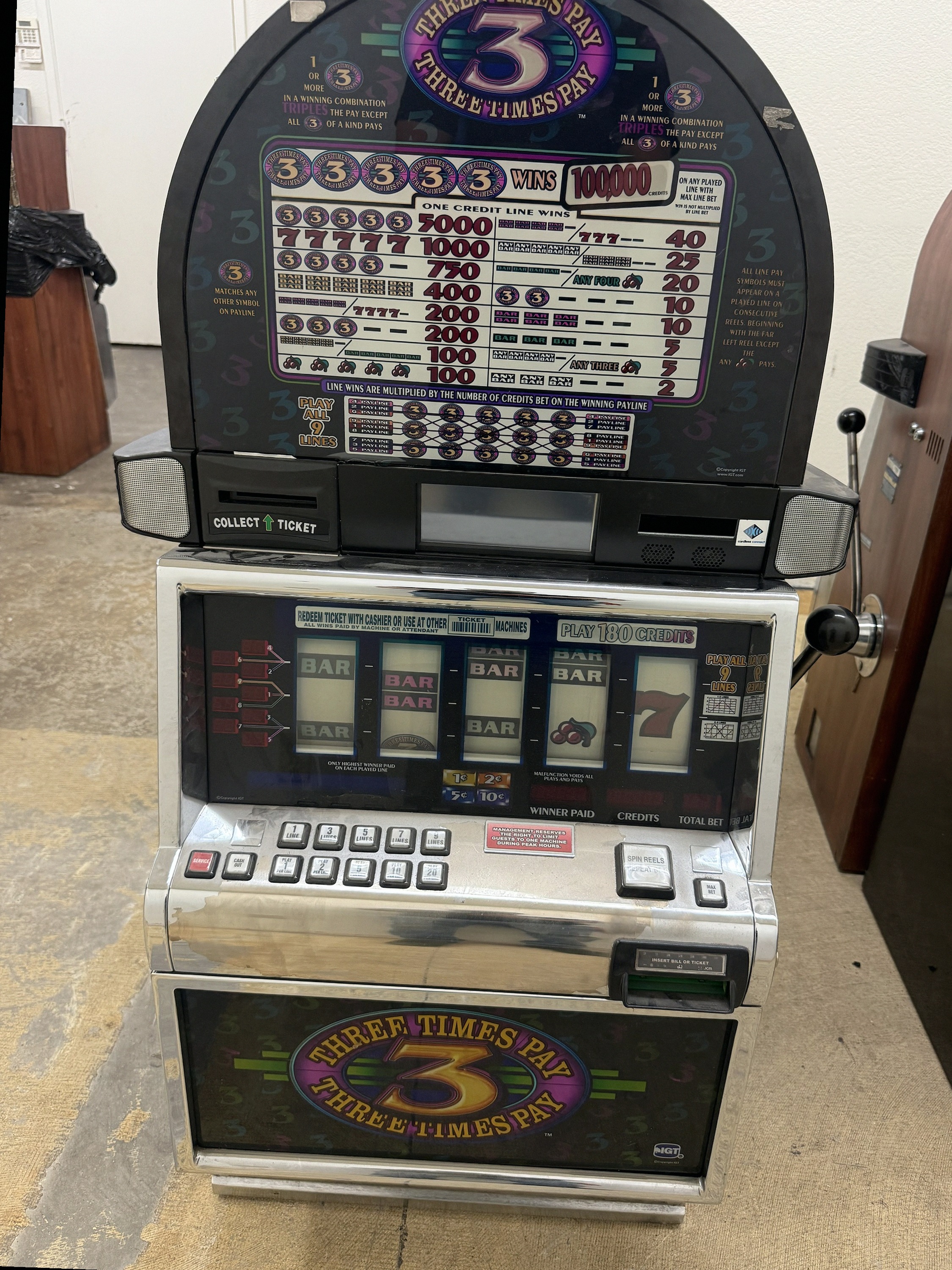 IGT S2000 3 Times Pay 3-Reel Spinner